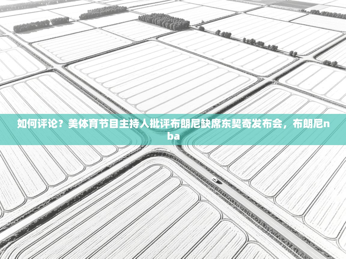 如何评论？美体育节目主持人批评布朗尼缺席东契奇发布会，布朗尼nba  第2张